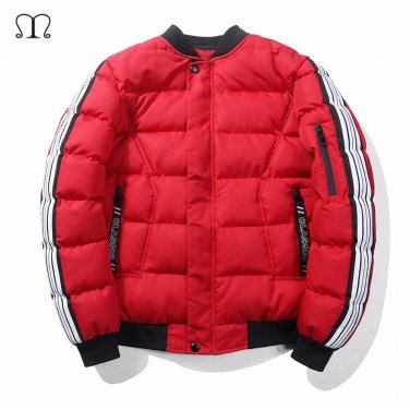 2017 Winter Warm Coats Men New Casual Thick Bomber Jacket Men Solid Zipper Parka Male Fashion Hooded