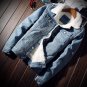 Men\'s Jean Jacket Fashion Mens Jacket Thick Warm Winter Outwear Male Cowboy Casual Slim Long Sleeve