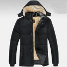 2017 Parka men fashion Large Size winter jacket men solid black thick winter\'s jackets hooded wool 