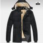 2017 Parka men fashion Large Size winter jacket men solid black thick winter\'s jackets hooded wool