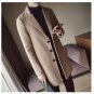 2017 New Fashion Long Trench Coatc reamy-white Red wine Men Winter Mens Overcoat Wool Thick Trench