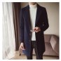 2017 New Fashion Long Trench Coatc reamy-white Red wine Men Winter Mens Overcoat Wool Thick Trench