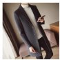 2017 New Fashion Long Trench Coatc reamy-white Red wine Men Winter Mens Overcoat Wool Thick Trench