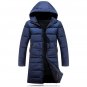 Winter Men Jacket 2017 Brand Casual Mens Jackets Thick Parka Coats Men Cotton Jacket Solid Long Styl