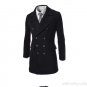 Men Slim Wool Blend Peacoat Autumn Winter Warm Double Breasted Jacket Cashmere Down Coat Male Classi