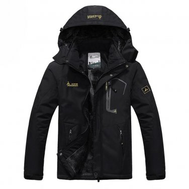 Men\'s Winter Jackets Fleece Warm Windproof Outerwears Thermal Hooded Coats Women Waterproof Brand M