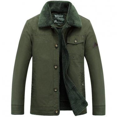 Fleece WINTER MEN COATS BIG SIZE XXXXL THIN REGULAR CASUAL FASHION SOLID COTTON ZIPPER BUTTONS 2017 