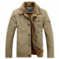 Fleece WINTER MEN COATS BIG SIZE XXXXL THIN REGULAR CASUAL FASHION SOLID COTTON ZIPPER BUTTONS 2017