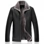 Men leather Jacket 2017 Winter Jackets Clothes Long Casual Thick Faux Fur mens brand leather jackets