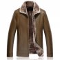 Men leather Jacket 2017 Winter Jackets Clothes Long Casual Thick Faux Fur mens brand leather jackets