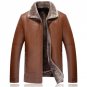 Men leather Jacket 2017 Winter Jackets Clothes Long Casual Thick Faux Fur mens brand leather jackets
