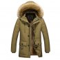 Mens Winter Long Coat Jacket Casual Cotton Coat Male Cotton Quality Fashion Long Down Jacket Thick V