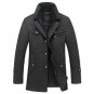 2017 Brand Mens Wool Winter Coat Slim Fit Jackets Fashion Outerwear Warm Man Casual Jacket Overcoat