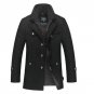 2017 Brand Mens Wool Winter Coat Slim Fit Jackets Fashion Outerwear Warm Man Casual Jacket Overcoat