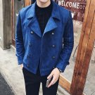 Winter Royal Blue Mens Jackets Double Breasted Jackets Mens Bomber Jackets 2018 Deerskin Chaquetas H