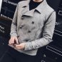 Winter Royal Blue Mens Jackets Double Breasted Jackets Mens Bomber Jackets 2018 Deerskin Chaquetas H