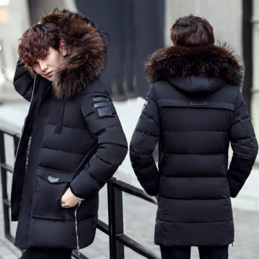 New style 2017 Thick Warm Winter duck Down Jacket for Men Waterproof Fur Collar Parkas Hooded Coat h
