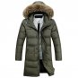 New Fashion Winter Coat Men Warm Down Male Fur Hooded Long Thickening White Duck Down Jacket Outwear