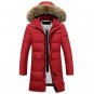 New Fashion Winter Coat Men Warm Down Male Fur Hooded Long Thickening White Duck Down Jacket Outwear