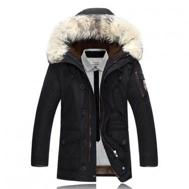 Down Coats Men Winter Jackets Mens Duck Down Coat Cashmere Fleece Parka Mans Jacket Coats Rabbit Col