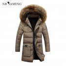 New Casual Fashion Men Winter Duck Jackets Hood Down Coats Parka Mens Stand Collar Warm Solid Thicke