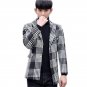 winter coat Men single Breasted Coat Men Outerwear plaid Casual Coat Windbreaker Men Coat