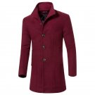 Winter New Fashion Men trench Wool coat Long Sleeve Casual Winter Medium length Plus Size Autumn Jac