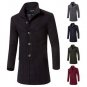 Winter New Fashion Men trench Wool coat Long Sleeve Casual Winter Medium length Plus Size Autumn Jac