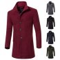 Winter New Fashion Men trench Wool coat Long Sleeve Casual Winter Medium length Plus Size Autumn Jac