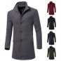 Winter New Fashion Men trench Wool coat Long Sleeve Casual Winter Medium length Plus Size Autumn Jac