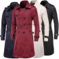 Men Trench Coat Classic Double Breasted Trench Coat Masculino Male Winter Clothing Long Jackets Coat