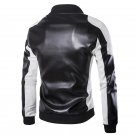 New Fashion Autumn Winter Mens Leather Jacket Hole Designed Motorcycle Jacket Men Patchwork Coats Le