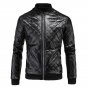 LASPERAL New Winter Jackets Men Fashion Leather Jacket Black Thicker Stand Collar Coats Male Motorcy