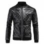 LASPERAL New Winter Jackets Men Fashion Leather Jacket Black Thicker Stand Collar Coats Male Motorcy