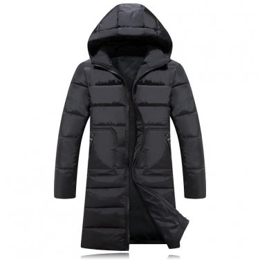 Winter Mens Hooded Long Coat Parka New Arrivals Quilted Jacket Male Down Cotton Wadded Coat Winter W