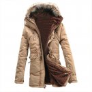 Winter Warm Fleece Parka Dreadnought Trench Jacket Duffle Coat
