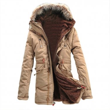 Winter Warm Fleece Parka Dreadnought Trench Jacket Duffle Coat