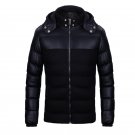 Winter Jacket Men Fashion Patchwork Hoody Male Warm Cotton Padded Coats Zipper Black Campera Hombre 