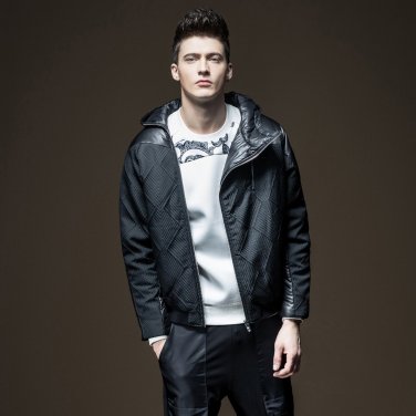 Winter Jackets Mens Made Popular Stitching Jacquard Zipper Cotton-padded Clothes Male B173405125 Tid