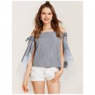 Cotton Blue 3/4 Length Sleeves Day Top