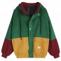 Women Long Sleeve Corduroy Patchwork Oversize Jacket Windbreaker Coat Overcoat