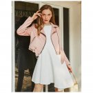 Pure Color Pink Loungewear Biker Jackets