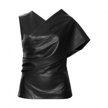 Short Sleeve Black Blouse