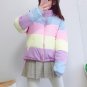 Winter Women Cotton Parkas Short Padded Jacket with All Over Heart Print Pink Puffer Jackets Fashion
