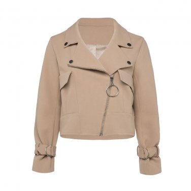 Nude Spandex Bomber Jacket