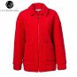Lily Rosie Girl Casual Red Winter Jacket Women Parkas 2017 Warm Parks Double Pocket Zipper Thickened