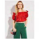 Pure Color Ture Red Crop Top