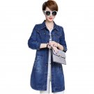 Winter and autumn cowboy jacket ladies long coat
