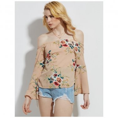 Nude Flower Blouse