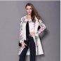 2017 women winter coat embroidered neck long sleeved O button female coat elegant fashion coat